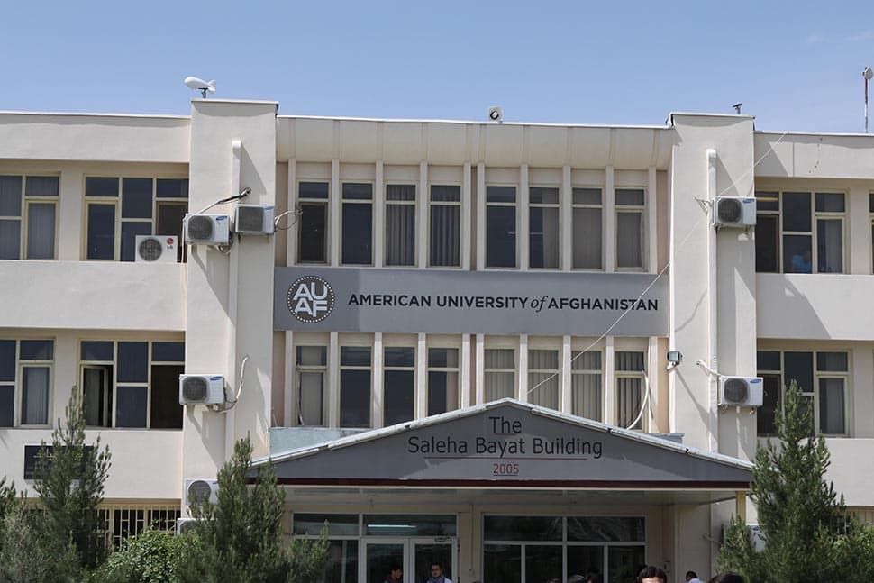 The Saleha Bayat building at American University of Afghanistan in Kabul.